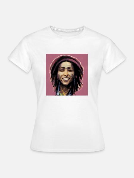 Rastafari-skizzenmalerei - Frauen T-Shirt - Weiß