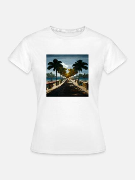 Jamaikanische Avenue - Frauen T-Shirt - Weiß