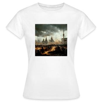 Der Krieg Ist Vorbei - Frauen T-Shirt - Weiß - Vorne - AI Model Female 172 dark (172cm)