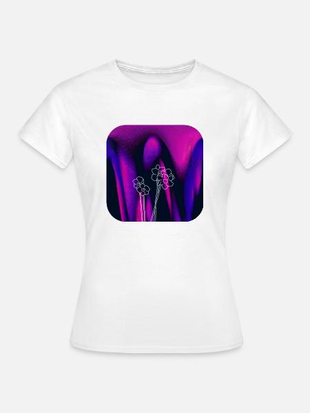 Violet floral dream - Frauen T-Shirt - Weiß