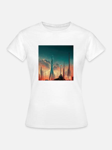 Stadt Der Zukunft - Frauen T-Shirt - Weiß