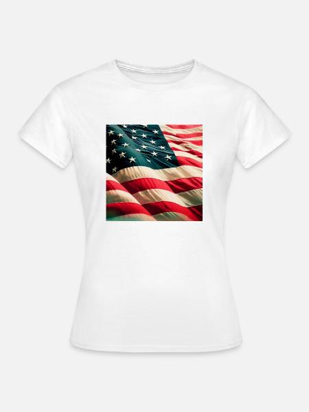 Usa Flagge - Frauen T-Shirt - Weiß