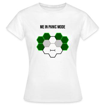 Moi en mode panique - T-shirt Femme - blanc - Devant - AI Model Female 172 dark (172cm)