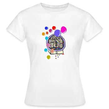 Machine à billes en apesanteur - T-shirt Femme - blanc - Devant - AI Model Female 172 dark (172cm)