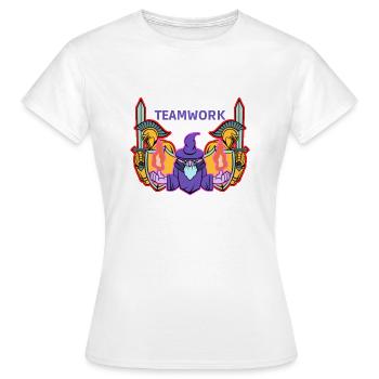 travail d’Équipe - T-shirt Femme - blanc - Devant - AI Model Female 172 dark (172cm)