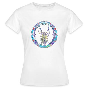 Farbenfroher Skarabäus - Frauen T-Shirt - Weiß - Vorne - AI Model Female 172 dark (172cm)