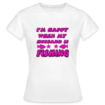 Angling - Women's T-Shirt - white - Front - AI Model Female 172 dark (172cm)
