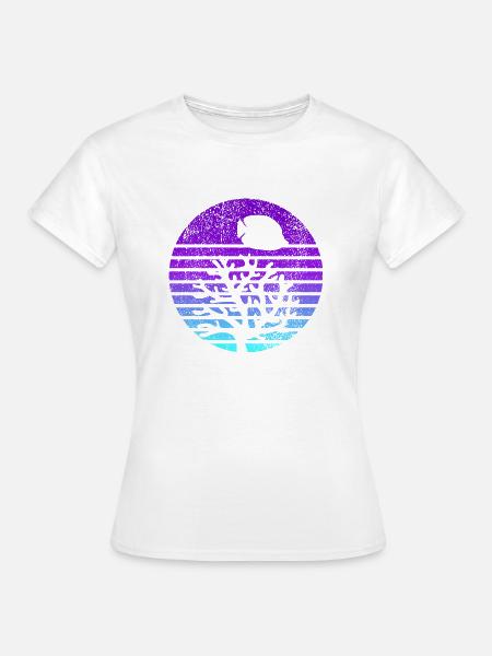 Retro SPS Koralle mit Fisch - Frauen T-Shirt - Weiß