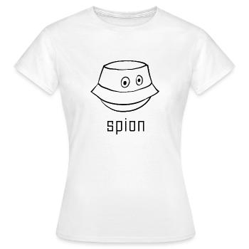 Spion - l'espion cartoon - T-shirt Femme - blanc - Devant - AI Model Female 172 dark (172cm)