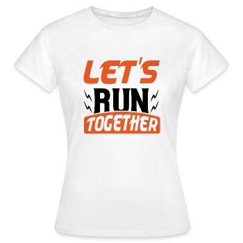 Courons ensemble - T-shirt Femme - blanc - Devant - AI Model Female 172 dark (172cm)