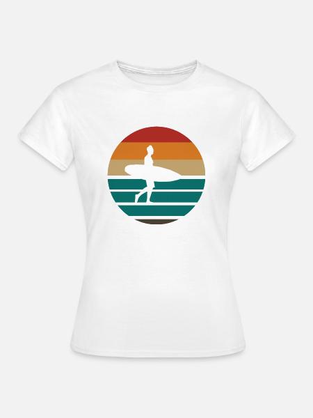 Surfing Surfboard Surfer Geschenksidee - Frauen T-Shirt - Weiß