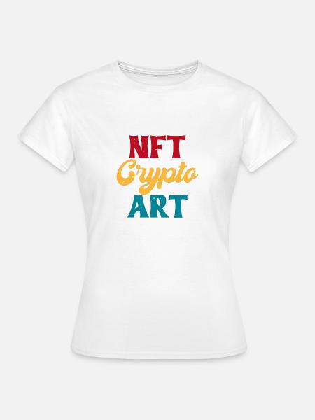 NFT Krypto Kunst - Frauen T-Shirt - Weiß