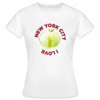 pomme symbolisant New York - T-shirt Femme - blanc - Devant - AI Model Female 172 dark (172cm)