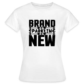 Brand sparkling New - Frauen T-Shirt - Weiß - Vorne - AI Model Female 172 dark (172cm)