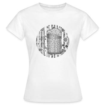 Becher - Frauen T-Shirt - Weiß - Vorne - AI Model Female 172 dark (172cm)