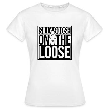 goose on the loose - Women's T-Shirt - white - Front - AI Model Female 172 dark (172cm)