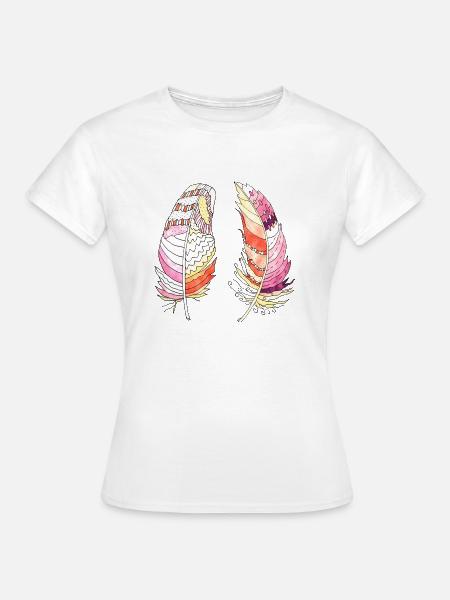 Feder - Frauen T-Shirt - Weiß