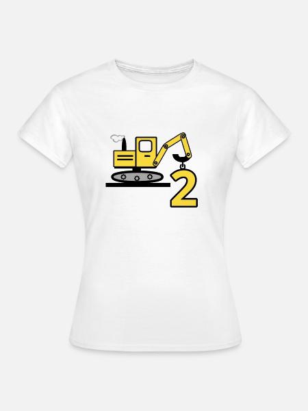 Bagger - Frauen T-Shirt - Weiß