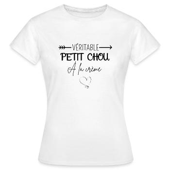 Véritable petit chou à la crème - T-shirt Femme - blanc - Devant - AI Model Female 172 dark (172cm)