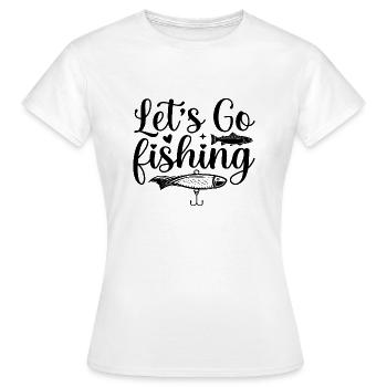Allons pêcher - T-shirt Femme - blanc - Devant - AI Model Female 172 dark (172cm)