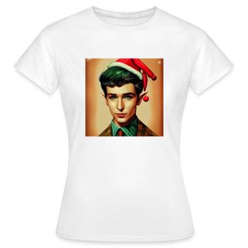 lutin de noël - T-shirt Femme - blanc - Devant - AI Model Female 172 dark (172cm)