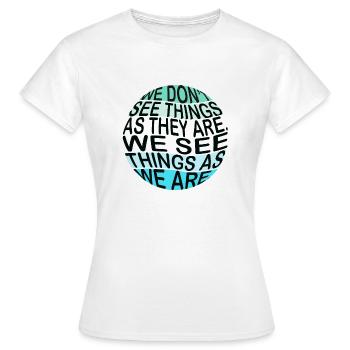 we see2 - Women's T-Shirt - white - Front - AI Model Female 172 dark (172cm)