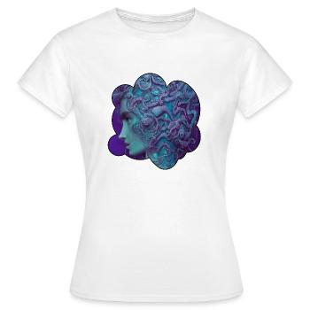 Divinité bleu profond - T-shirt Femme - blanc - Devant - AI Model Female 172 dark (172cm)