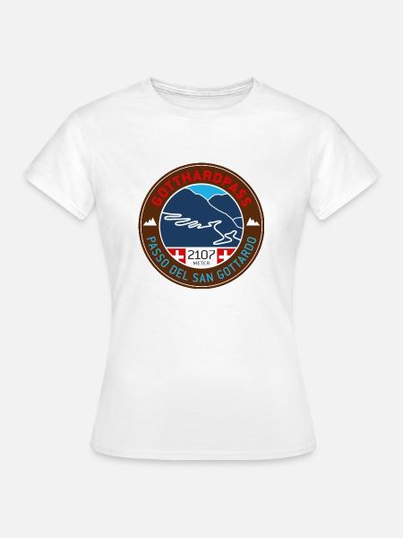 Gotthardpass | Passo del San Gottardo | V1 - Frauen T-Shirt - Weiß