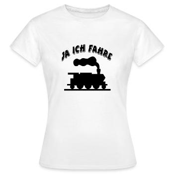 Eisenbahn - Frauen T-Shirt - Weiß - Vorne - AI Model Female 172 dark (172cm)