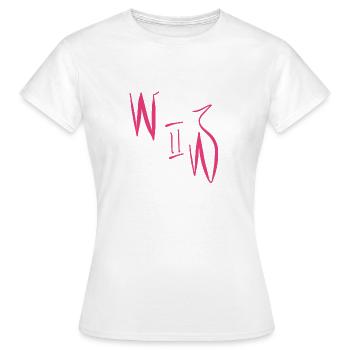 Lila Abstraktheit - Frauen T-Shirt - Weiß - Vorne - AI Model Female 172 dark (172cm)