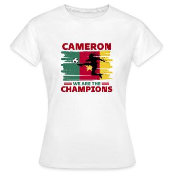 Cameroon Football 2022 supporter of Cameroon foot - Women's T-Shirt - white - Front - AI Model Female 172 dark (172cm)