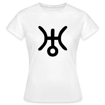 Astrologisches Symbol Uranus - Frauen T-Shirt - Weiß - Vorne - AI Model Female 172 dark (172cm)