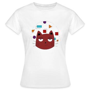 Cat - Frauen T-Shirt - Weiß - Vorne - AI Model Female 172 dark (172cm)