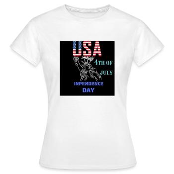 États-Unis, Statue de la Liberté - T-shirt Femme - blanc - Devant - AI Model Female 172 dark (172cm)