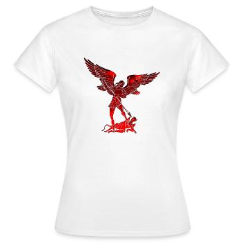Michael Erzengel Heiliger Christlicher Engel Heiliger Heiliger Snkt - Frauen T-Shirt - Weiß - Vorne - AI Model Female 172 dark (172cm)