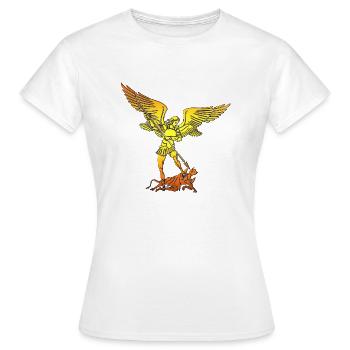 Michael Erzengel Heiliger Christlicher Engel Heiliger Heiliger Snkt - Frauen T-Shirt - Weiß - Vorne - AI Model Female 172 dark (172cm)