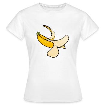 banane - T-shirt Femme - blanc - Devant - AI Model Female 172 dark (172cm)