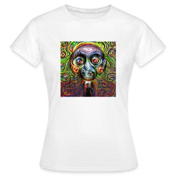 Psychedelische Gottheit - Frauen T-Shirt - Weiß - Vorne - AI Model Female 172 dark (172cm)