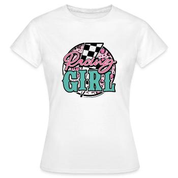 Fille de course - T-shirt Femme - blanc - Devant - AI Model Female 172 dark (172cm)