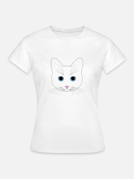 Weiße Katze - Frauen T-Shirt - Weiß