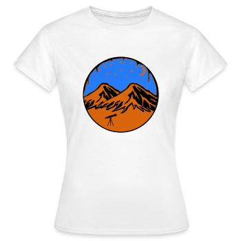Montagnes du ciel étoilé - T-shirt Femme - blanc - Devant - AI Model Female 172 dark (172cm)