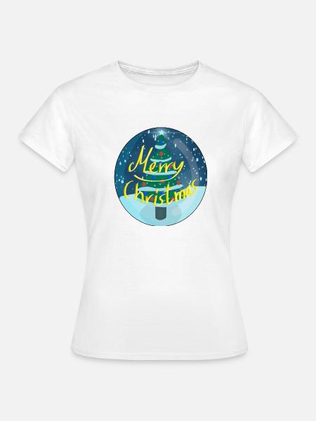 Merry Christmas - Frauen T-Shirt - Weiß