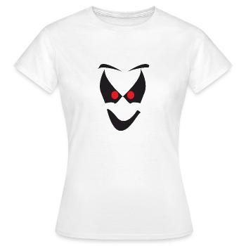 Weißes Halloween Geistergesicht - Frauen T-Shirt - Weiß - Vorne - AI Model Female 172 dark (172cm)