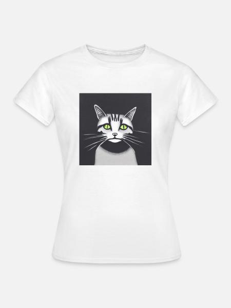 Katze - Frauen T-Shirt - Weiß