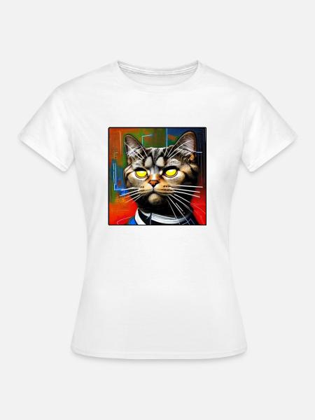 Coole Katze 5 - Frauen T-Shirt - Weiß