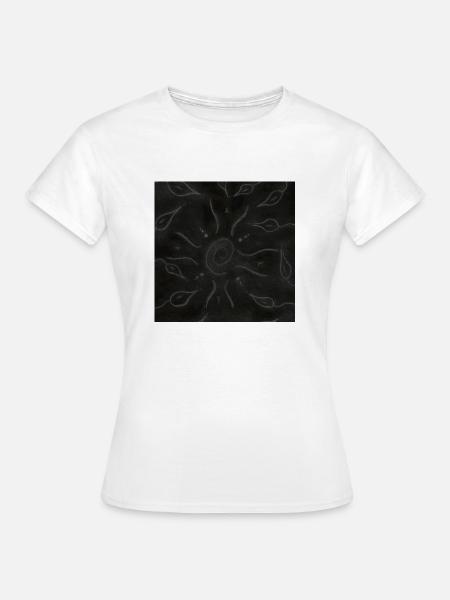 SONNE UND BLUMEN - Frauen T-Shirt - Weiß
