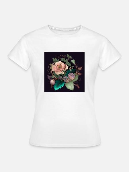 Floral Design 10 - Frauen T-Shirt - Weiß