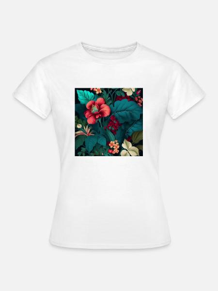 Floral Design 20 - Frauen T-Shirt - Weiß