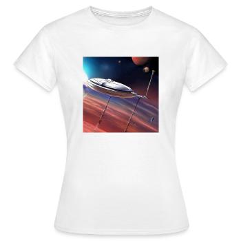 Créativité cosmique 3 - T-shirt Femme - blanc - Devant - AI Model Female 172 dark (172cm)