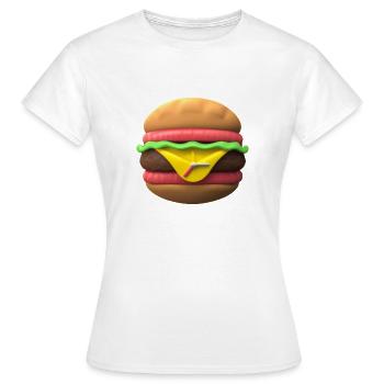 L’HEURE DU BURGER - T-shirt Femme - blanc - Devant - AI Model Female 172 dark (172cm)